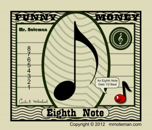 Eighth Note Half-Width Bill