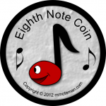 Music Funny Money - Eighth Note Coin